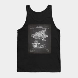 Typewriter Patent - Editor Writer Home Office Décor Art - Black Chalkboard Tank Top